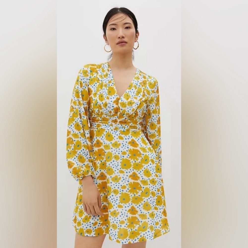 Vera for Anthropologie buttercup mini dress